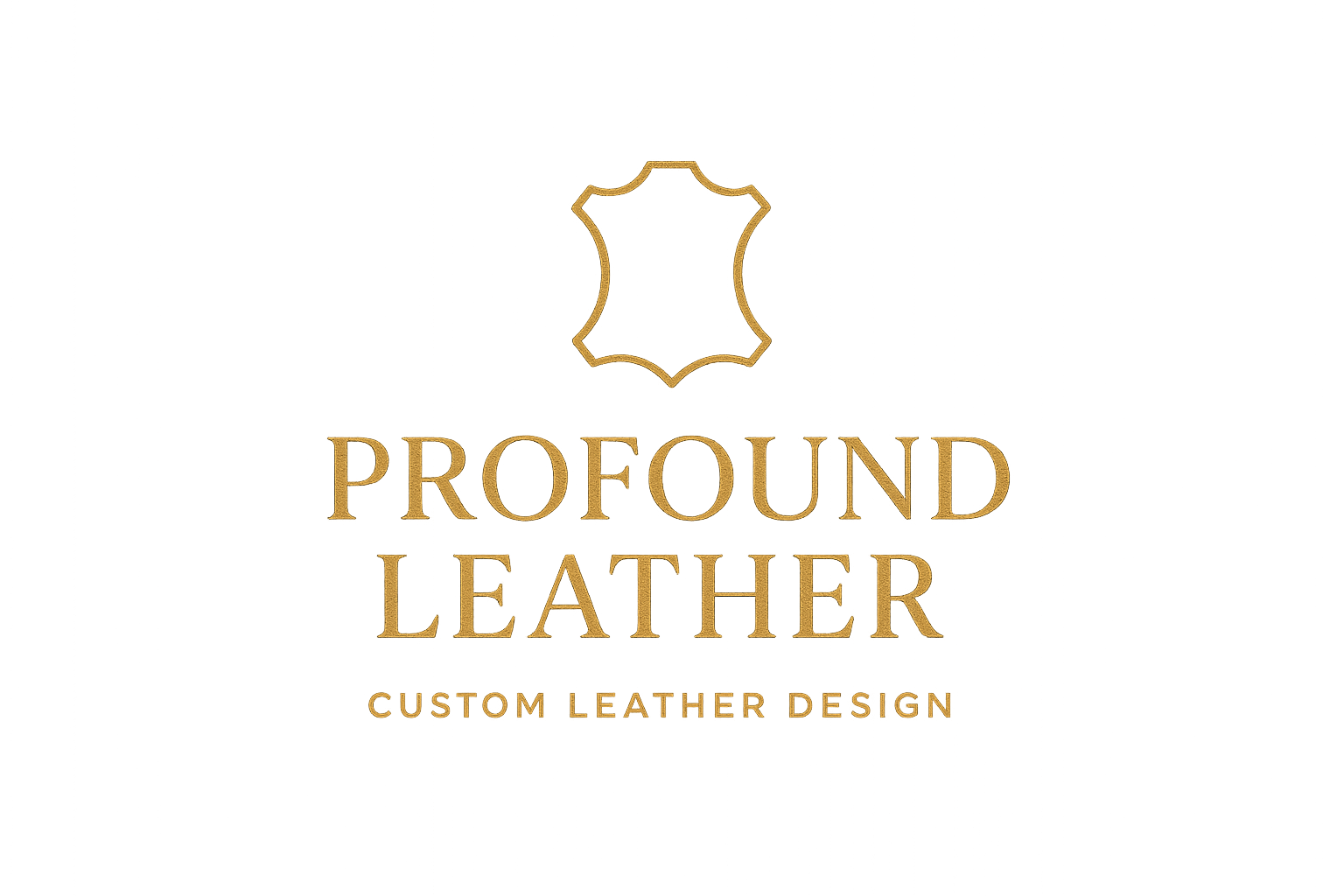 modern classy logo for business that custom designs leather, named Profound Leather 