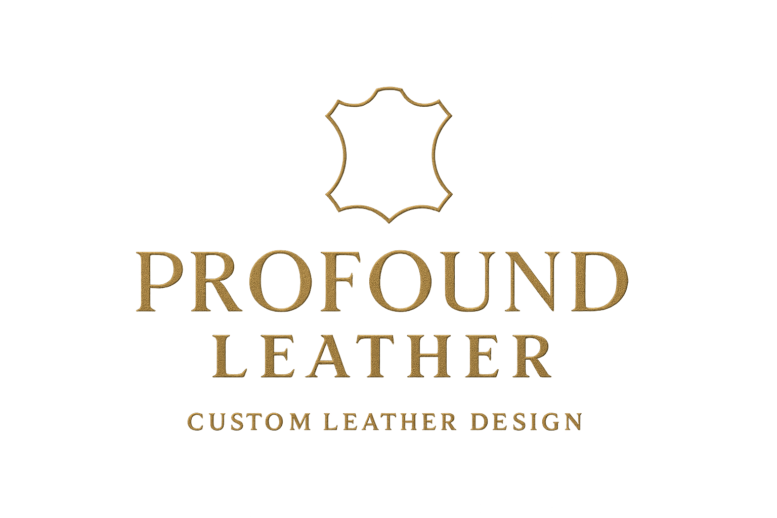 modern classy logo for business that custom designs leather, named Profound Leather 